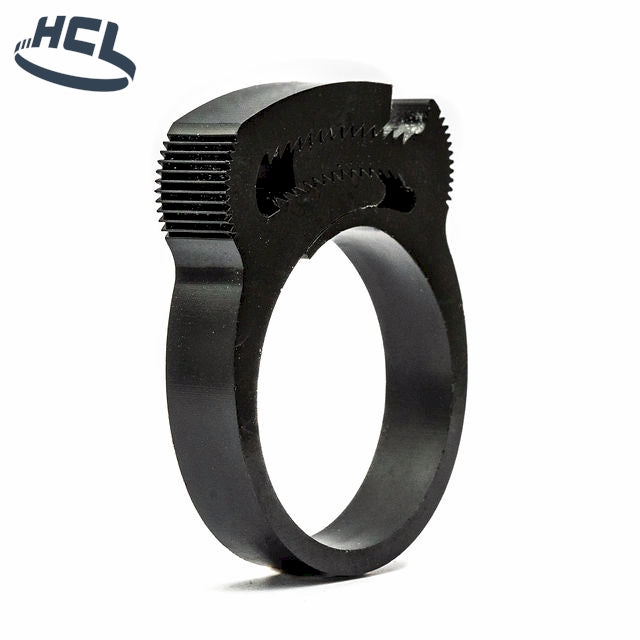 HCL Snap Fit Herbie Clip Polymer Hose Clamp - Black PA66 Nylon Snapper Style 7/32-1/4in (5.6-6.3mm) - HCL Clamping USA - Image 4