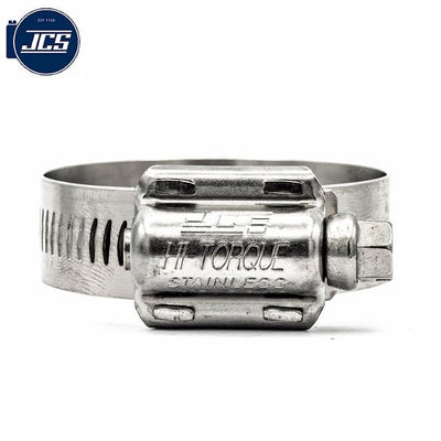 JCS Hi-Torque Worm Drive - W4 304SS - 20-27mm - HCL Clamping USA- WD-HT-JCS-027-304SS