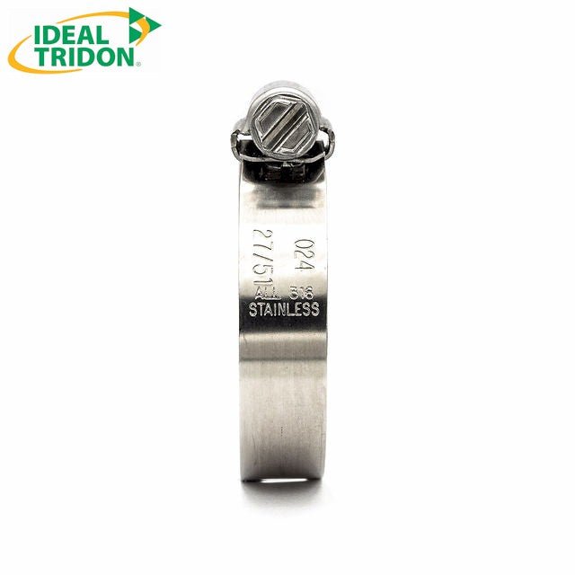 1/2" Perforated Ideal Tridon Hy-Gear 67-6 Worm Gear Hose Clamp: Full 316SS Marine-Grade