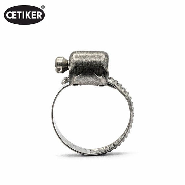 3/16" Embossed Oetiker Mini Worm Gear Hose Clamp: 304SS Band & Screw