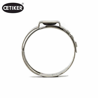 Oetiker Stepless Ear Clamp-W:7mm-Dia 15.0-17.5mm 304SS - HCL Clamping USA- STEPLESS-15.0-17.5-304SS