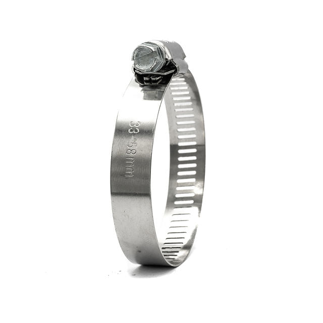 hose clamp worm gear HCL Perforated Worm Gear Hose Clamp | 301SS Band