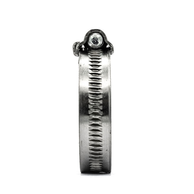 1/2" Embossed Mikalor ASFA-S Worm Gear Hose Clamp - 430 Stainless Steel Band, Galvanised Screw 5/8-1in (16-27mm) - HCL Clamping USA - Image 3