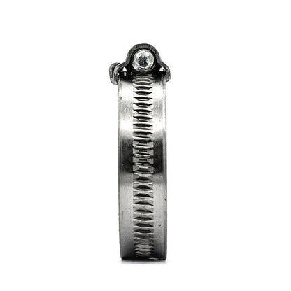 1/2" Embossed Mikalor ASFA-S Worm Gear Hose Clamp - 430 Stainless Steel Band, Galvanised Screw 5/8-1in (16-27mm) - HCL Clamping USA - Image 3