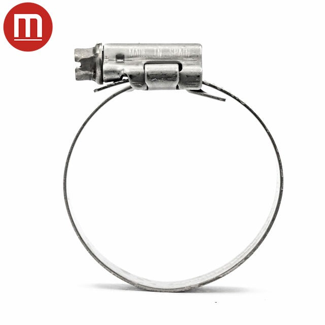 1/2" Embossed Mikalor ASFA-S Worm Gear Hose Clamp - Full 304 Stainless Steel Construction 5/8-1in (16-27mm) - HCL Clamping USA - Image 2
