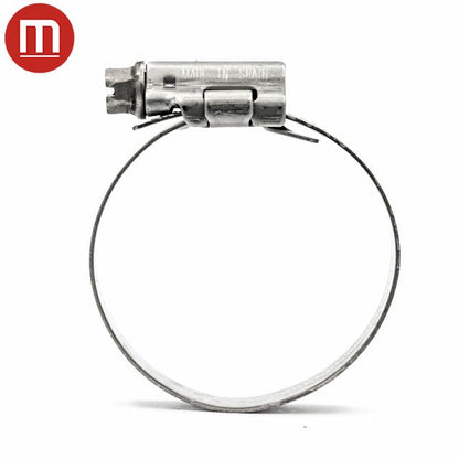 1/2" Embossed Mikalor ASFA-S Worm Gear Hose Clamp - Full 304 Stainless Steel Construction 5/8-1in (16-27mm) - HCL Clamping USA - Image 2