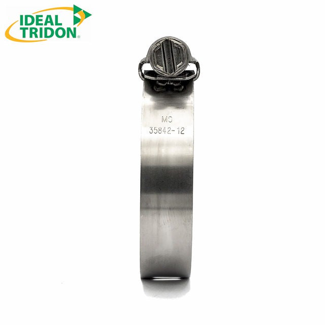 1/2" Ideal Tridon Military Specification Worm Gear Hose Clamp - 201 Stainless Steel 3/8-7/8in (10-22mm) - HCL Clamping USA - Image 2