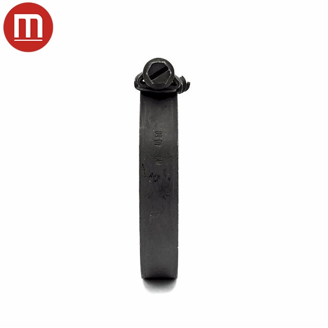 3/8" Mikalor ASFA L Black Worm Drive Hose Clamp: Full 430SS Band & Screw 5/16-5/8in (8-16mm) - HCL Clamping USA - Image 3