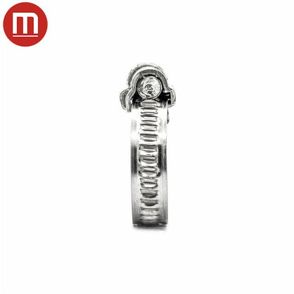 1/4" Embossed Mikalor ASFA L7 Worm Gear Hose Clamp: 430SS Band, Galvanized Screw 5/16−1/2in (8-12mm) - HCL Clamping USA - Image 4