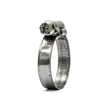 3/8" Embossed Mikalor ASFA-L Worm Gear Hose Clamp: 430SS Band & Galvanized Screw