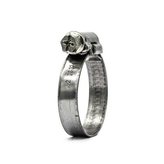 3/8" Embossed Mikalor ASFA-L Worm Gear Hose Clamp: 430SS Band & Galvanized Screw