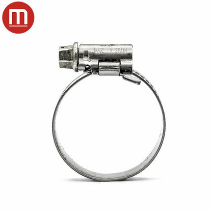 3/8" Embossed Mikalor ASFA-L Worm Gear Hose Clamp: 430SS Band & Galvanized Screw