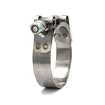 3/4” Ideal Tridon Vibration Resistant Channel Bridge T-Bolt Hose Clamp - 301 Stainless Steel Band, Galvanised Screw