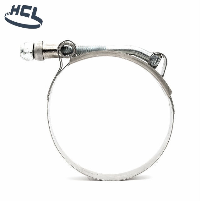 3/4” Vibration Resistant Channel Bridge T-Bolt Hose Clamp - 301 Stainless Steel Band, Galvanised Screw CLEARANCE 3,1/2-3,13/16in (89-97mm) - HCL Clamping USA - Image 2