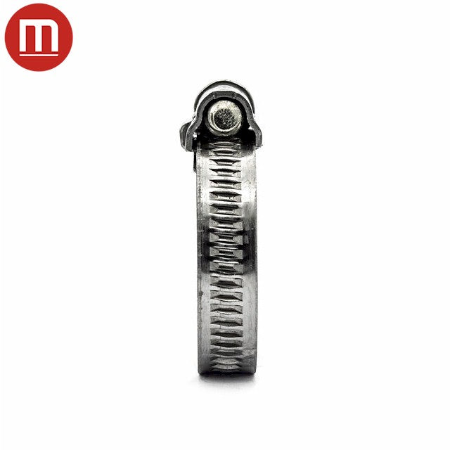 3/8" Embossed Mikalor ASFA-L Worm Gear Hose Clamp: 430SS Band & Galvanized Screw