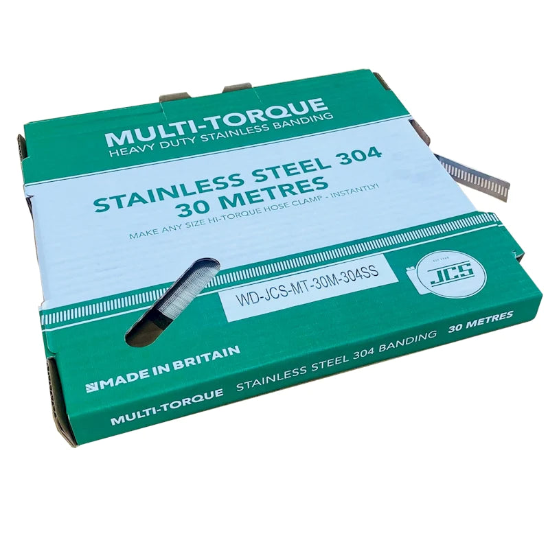 5/8" JCS Multi-Torque DIY Hose Clamp Kit - Sign Fixing Clamps 304 Stainless Steel 30m - 100 ft Reel - HCL Clamping USA - Image 4