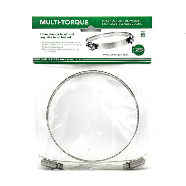 5/8" JCS Multi-Torque DIY Hose Clamp Kit - Sign Fixing Clamps 304 Stainless Steel Kit (3ft Band & Connector) - HCL Clamping USA - Image 1