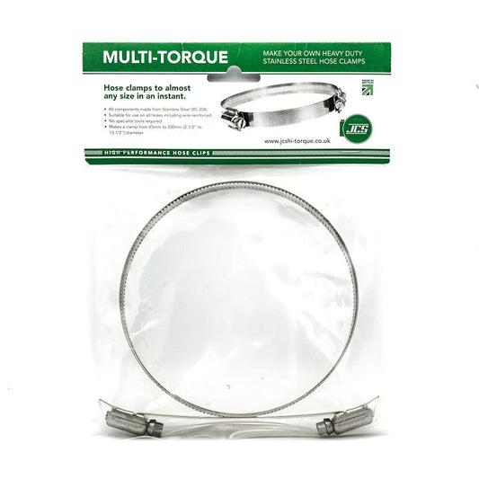 5/8" JCS Multi-Torque DIY Hose Clamp Kit - Sign Fixing Clamps 304 Stainless Steel Kit (3ft Band & Connector) - HCL Clamping USA - Image 1