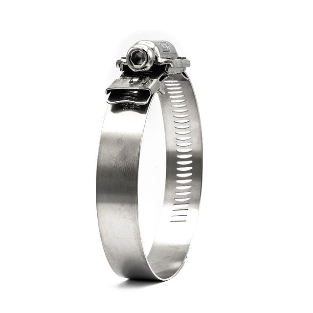 5/8" JCS Tamper Resistant Perforated Worm Gear Hose Clamp - 304 Stainless Steel 2,3/16-2,3/4in (55-70mm) - HCL Clamping USA - Image 1