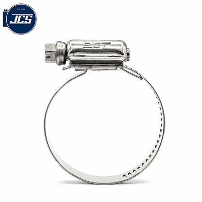 5/8" Perforated JCS Hi-Torque 304 Stainless Steel Worm Gear Hose Clamps 13/16- 1,1/16in (20-27mm) - HCL Clamping USA - Image 4