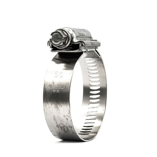 5/8" Perforated JCS Hi-Torque 304 Stainless Steel Worm Gear Hose Clamps 13/16- 1,1/16in (20-27mm) - HCL Clamping USA - Image 1