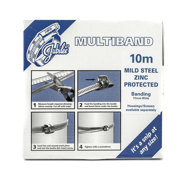 7/16" Jubilee Multiband Worm Gear Hose Clamp DIY Kit - 304 Stainless Steel Band & Screw 10m - 30 ft Reel - HCL Clamping USA - Image 19