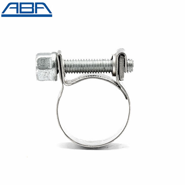 ABA 3/8 Inch Mini Screw Hose Clamp - 304 Stainless Steel Band and Screw