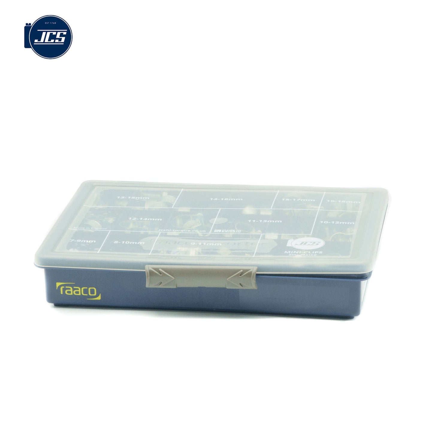 JCS Mini-Clip Assortment Box | Zinc Plated W1 | MCZAB1 | 157 pcs