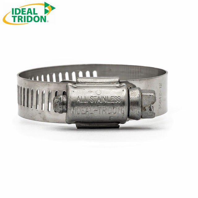 1/2" Ideal Tridon Military Specification Worm Gear Hose Clamp - 201 Stainless Steel