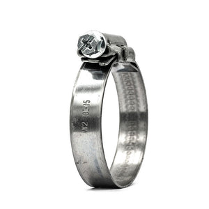 1/2" Embossed Mikalor ASFA-S Worm Gear Hose Clamp - 430 Stainless Steel Band, Galvanised Screw