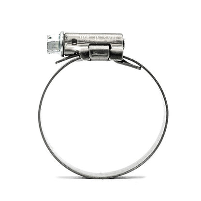 1/2" Embossed Mikalor ASFA-S Worm Gear Hose Clamp - 430 Stainless Steel Band, Galvanised Screw