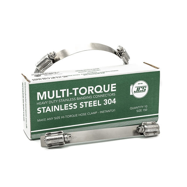 5/8" JCS Multi-Torque DIY Hose Clamp Kit - Sign Fixing Clamps 304 Stainless Steel