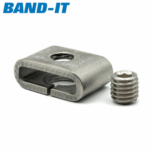 Band-It Scru-Lokt Buckles Clips for Standard Banding 201 Stainless Steel 1/4in (6.35mm) - HCL Clamping USA - Image 2