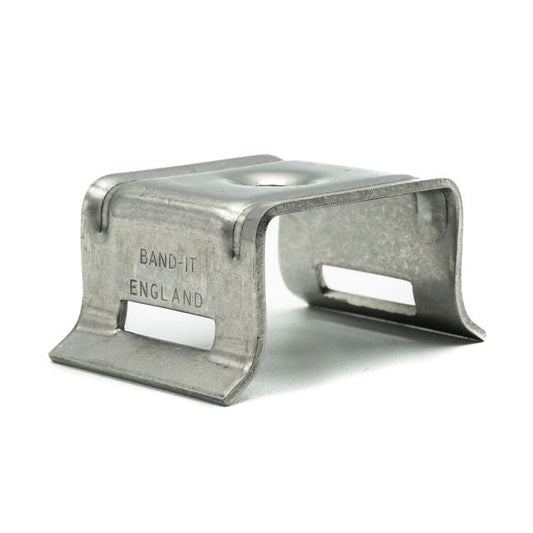 BAND-IT Sign Bracket | 201SS | 1 Bolt Flared Leg - HCL Clamping USA - Image 1
