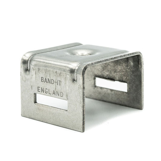 BAND-IT Sign Bracket | 201SS | 1 Bolt Straight Leg - HCL Clamping USA - Image 1