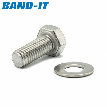 BAND-IT Sign Bracket Bolts | 201SS | Bolt M8 | x 20mm long Hex Head - HCL Clamping USA - Image 3