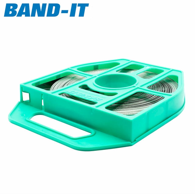Band-It Standard Stainless Steel Banding Solutions Dispenser Pack 3/8in / 100ft Reel - Yellow - HCL Clamping USA - Image 12