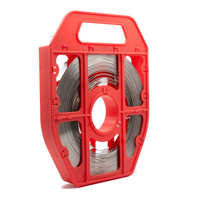 Band-It Standard Stainless Steel Banding Solutions Dispenser Pack 3/4in / 100ft Reel - Red - HCL Clamping USA - Image 7