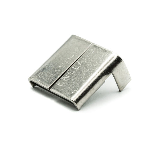 Band-It ValuClip Stainless Steel Banding Buckles/Seals - AA Stainless Steel 3/8in (9.52mm) - HCL Clamping USA - Image 1