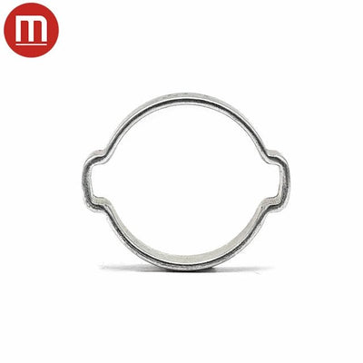 Double Ear Hose Clip - 22-25mm - Zinc Plated Steel - HCL Clamping USA- DEC-22-W1