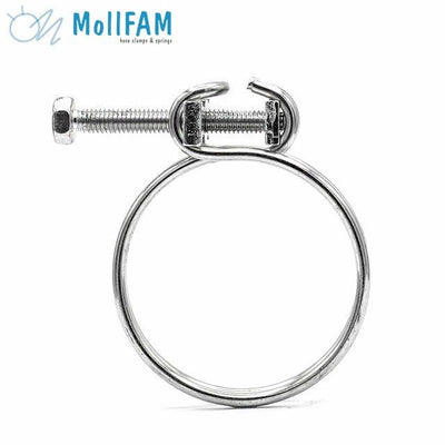Double Wire Screw Hose Clamp - 115-124mm - Zinc Plated Steel - HCL Clamping USA- DWS-124