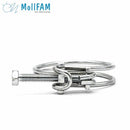 Double Wire Screw Hose Clamp - 30.5-35mm - Zinc Plated Steel - HCL Clamping USA- DWS-035