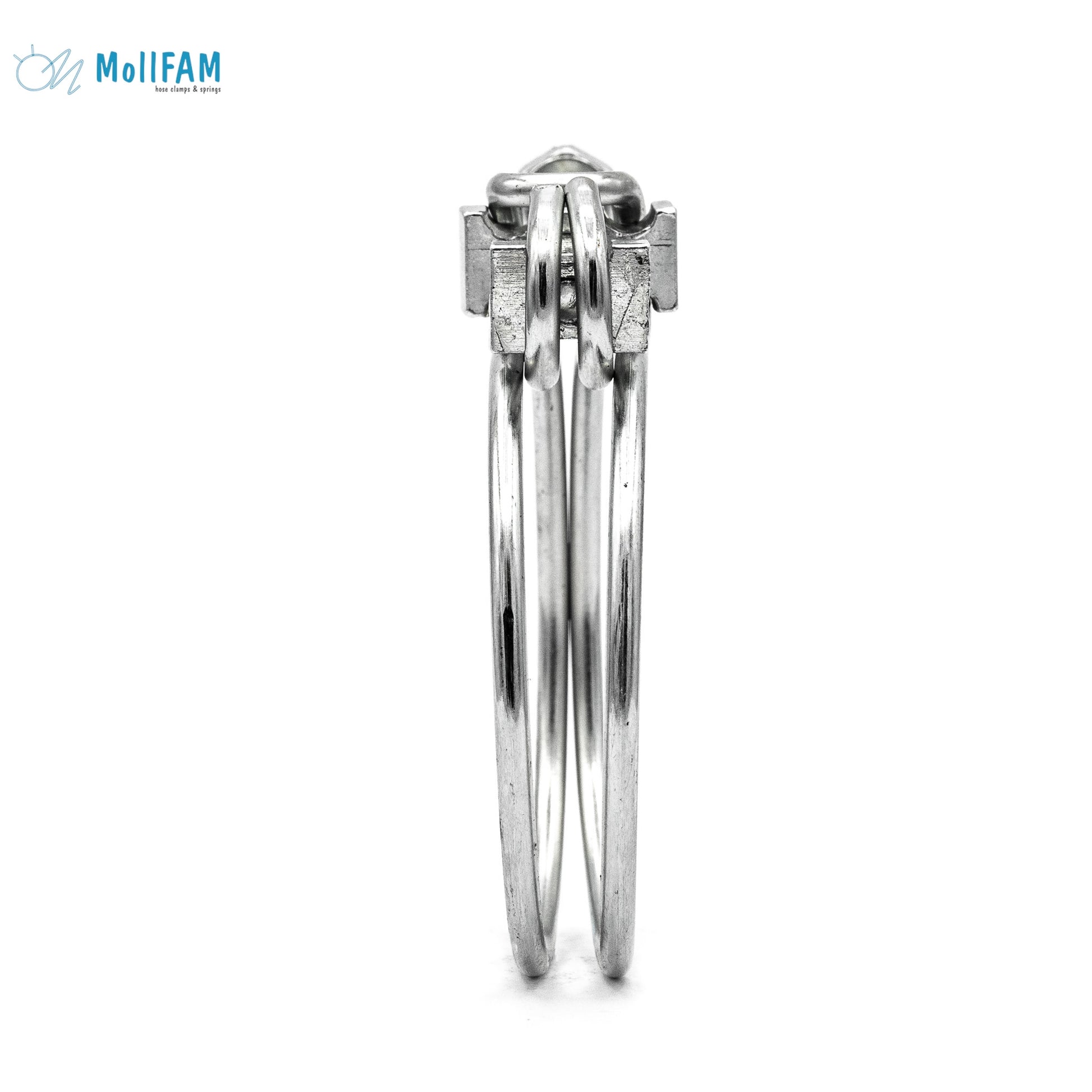 Double Wire Screw Hose Clamp - Galvanised Steel Clips for Spiral Hose 3/8-15/32in (9.5-12.0mm) - HCL Clamping USA - Image 3
