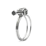Double Wire Screw Hose Clamp - Galvanised Steel Clips for Spiral Hose