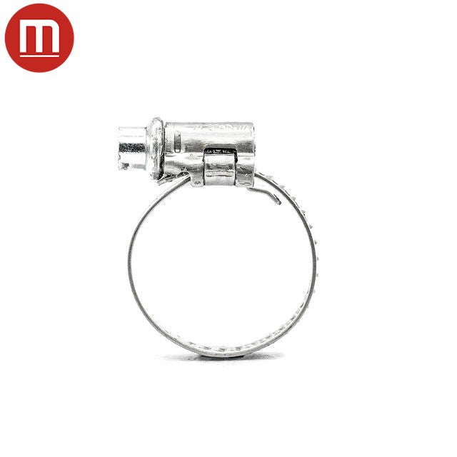 1/4" Embossed Mikalor ASFA L7 Worm Gear Hose Clamp: 430SS Band, Galvanized Screw