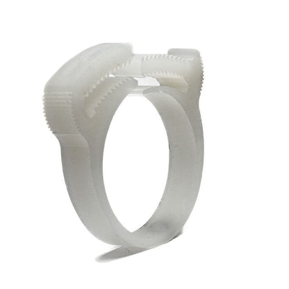 HCL Snap Fit Herbie Clip Polymer Hose Clamp - Natural PA66 Nylon Snapper Style 7/32-1/4in (5.6-6.3mm) - HCL Clamping USA - Image 1