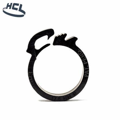 Plastic Hose Clip - Ezyclik - 43.3mm Black - PA66 - HCL Clamping USA- EZY-P-43.3-PA66-BK