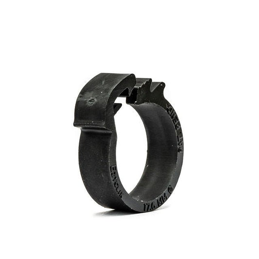 Plastic Hose Clip - Ezyclik - 9.2mm Black - PA66 - HCL Clamping USA- EZY-P-9.2-PA66-BK