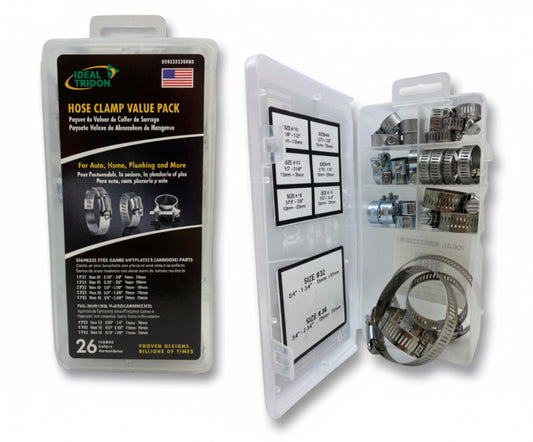 Ideal Tridon | 26-Piece Assortment Kit | Hose Clamp Value-Pack | 300SS