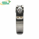 Ideal Tridon T-Bolt Clamp with Channel 3/4" 300SS 1,5/8"-1,7/8" - HCL Clamping USA- TRI-30021-TBCH-163